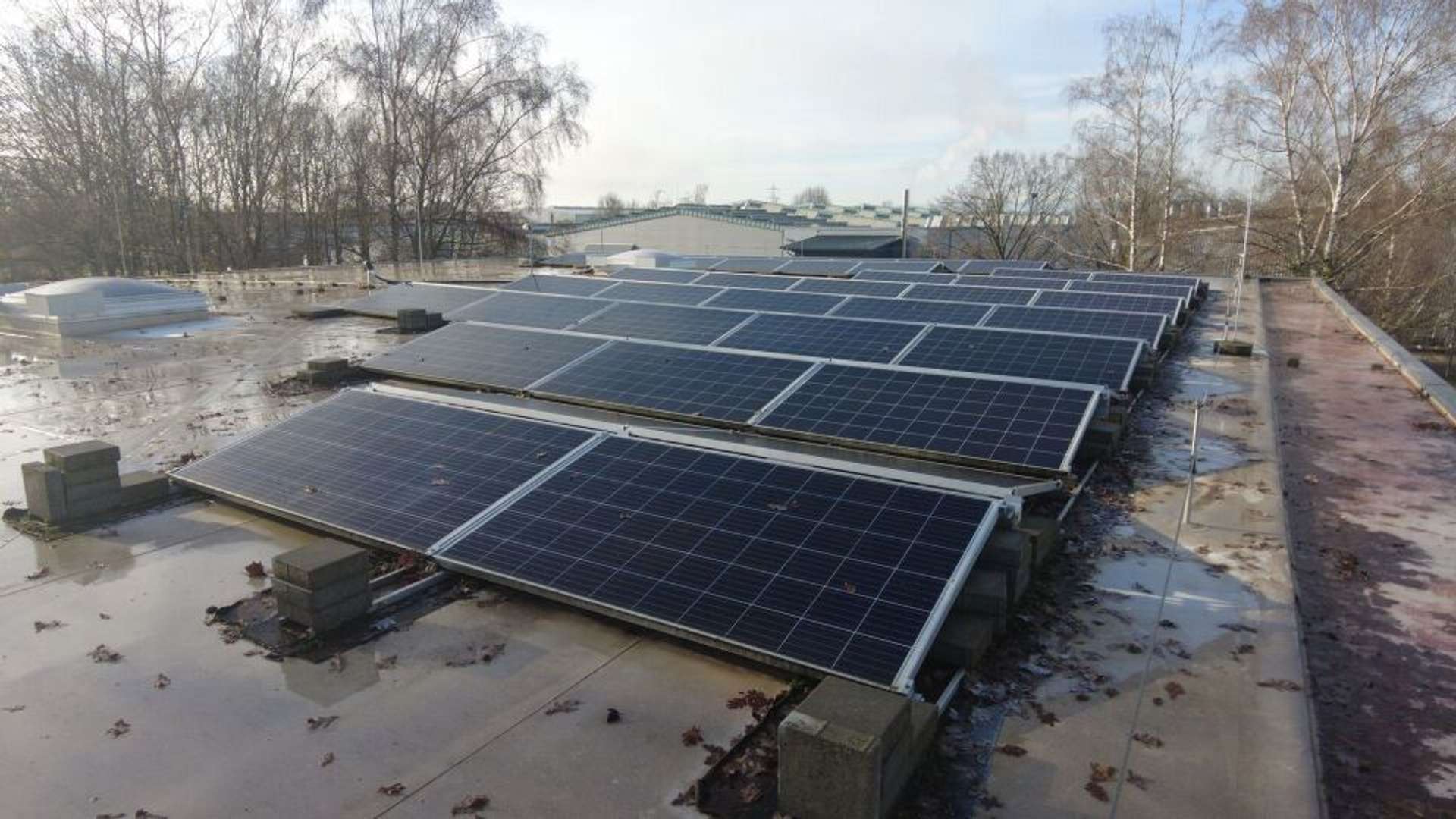 Dach mit PV-Anlage